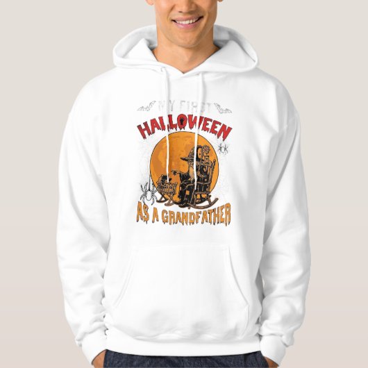 Eerste Halloween als Grootvader Tovenaar Vleermuis Hoodie (Voorkant)