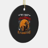Eerste Halloween als Grootvader Tovenaar Vleermuis Keramisch Ornament (Rechts)