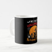 Eerste Halloween als Grootvader Tovenaar Vleermuis Koffiemok (Voorkant links)
