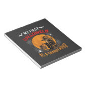 Eerste Halloween als Grootvader Tovenaar Vleermuis Notitieblok (Schuin)