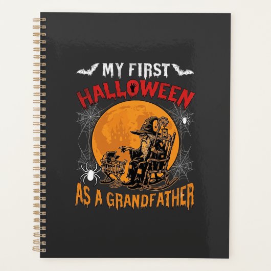 Eerste Halloween als Grootvader Tovenaar Vleermuis Planner (Voorkant)