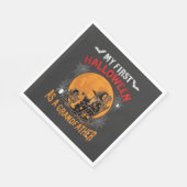 Eerste Halloween als Grootvader Tovenaar Vleermuis Servet (Hoek)