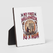 Eerste Halloween Als Heksenskeletmaan Moeder_1 Fotoplaat (Voorkant)