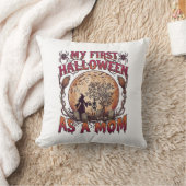Eerste Halloween Als Heksenskeletmaan Moeder_1 Kussen (Deken)