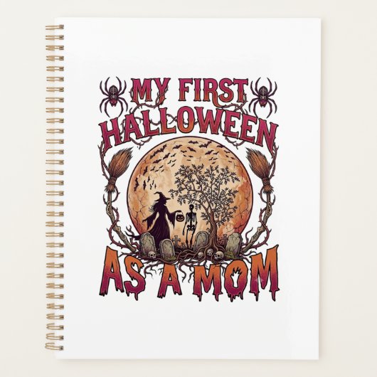 Eerste Halloween Als Heksenskeletmaan Moeder_1 Planner (Voorkant)