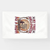 Eerste Halloween Als Heksenskeletmaan Moeder_1 Spandoek (Horizontaal)