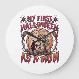 Eerste Halloween als moeder heks skelet maan_1 Grote Klok