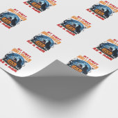 Eerste Halloween als Moeder Pompoen Wolf Maan_1 Cadeaupapier (Hoek)