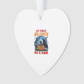 Eerste Halloween Als Moeder Pompoen Wolf Maan_1 Ornament (voorkant)
