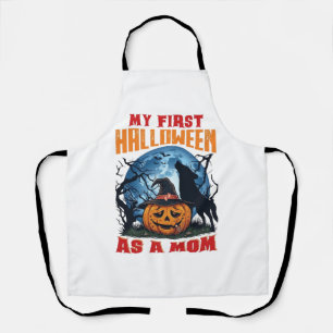 Eerste Halloween Als Moeder Pompoen Wolf Maan_1 Schort
