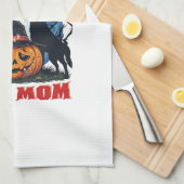 Eerste Halloween Als Moeder Pompoen Wolf Maan_1 Theedoek (Quarter Fold)