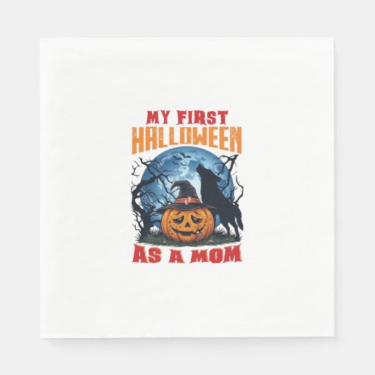 Eerste Halloween als moederpompoen Wolfmaan_1 Servet (Voorkant)