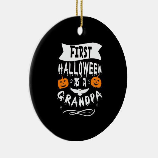 Eerste Halloween als opa Funny Halloween Gift Keramisch Ornament (Rechts)