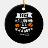 Eerste Halloween als opa Funny Halloween Gift Keramisch Ornament (Voorkant)
