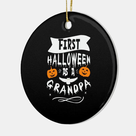 Eerste Halloween als opa Funny Halloween Gift Keramisch Ornament (Links)