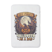 Eerste Halloween Als Papa Pompoen Wolf Maan_1 Badmat (Voorkant Verticaal)