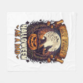 Eerste Halloween Als Papa Pompoen Wolf Maan_1 Fleece Deken (Voorkant (Horizontaal))