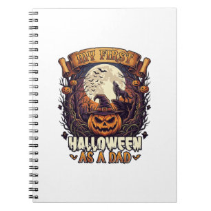 Eerste Halloween Als Papa Pompoen Wolf Maan_1 Notitieboek