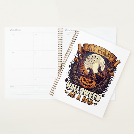 Eerste Halloween als papa Pompoen Wolf Maan_1 Planner (Display)