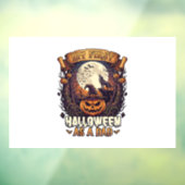 Eerste Halloween Als Papa Pompoen Wolf Maan_1 Raamsticker (Vel 3)