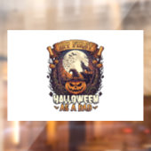 Eerste Halloween Als Papa Pompoen Wolf Maan_1 Raamsticker (Vel 2)