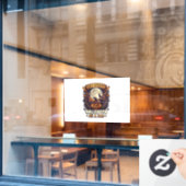 Eerste Halloween Als Papa Pompoen Wolf Maan_1 Raamsticker (Cafe Raam)