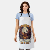 Eerste Halloween als papa Pompoen Wolf Maan_1 Schort (Gedragen)