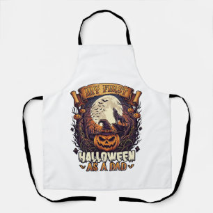 Eerste Halloween als papa Pompoen Wolf Maan_1 Schort