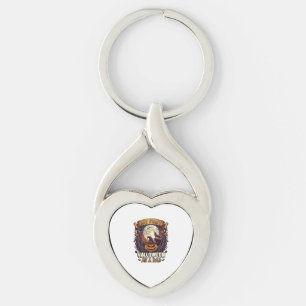 Eerste Halloween als papa Pompoen Wolf Maan_1 Sleutelhanger