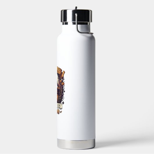 Eerste Halloween Als Papa Pompoen Wolf Maan_1 Waterfles (Links)