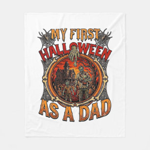Eerste Halloween Als Papa Zombie Spokenhuis Kerkho Fleece Deken