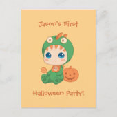 Eerste Halloween Baby Dragon Party uitnodiging (Voorkant)