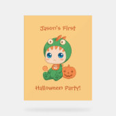 Eerste Halloween Baby Dragon Party uitnodiging Acryl Bord (Voorkant)