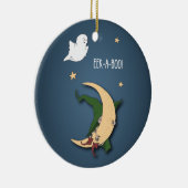 Eerste Halloween Baby Peek A Boo Witch met Ghost Keramisch Ornament (Rechts)