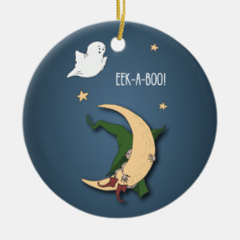 Eerste Halloween Baby Peek A Boo Witch met Ghost Keramisch Ornament