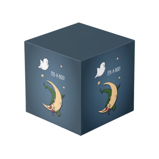 Eerste Halloween Baby Peek A Boo Witch met Ghost Kubus (Achter hoekig)