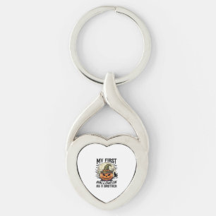 Eerste Halloween Broer Vintage Pompoen Maan Shirt Sleutelhanger