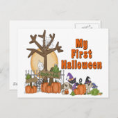 Eerste Halloween Cute & Spooky Briefkaart (Voorkant / Achterkant)