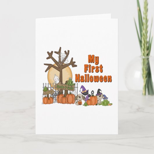 Eerste Halloween Cute & Spooky Kaart (Voorkant)