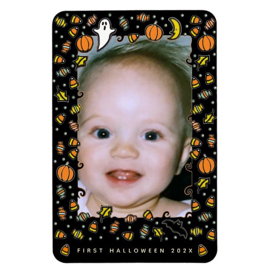 Eerste Halloween-fotoframe-magneet Magneet (Verticaal)
