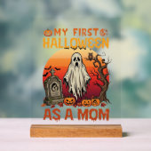 Eerste Halloween Moeder Geest Grafsteen Pompoen_1 Acryl Bord (Neutraal)