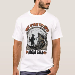 Eerste Halloween Moeder Vintage Gravure Geest Witc T-shirt