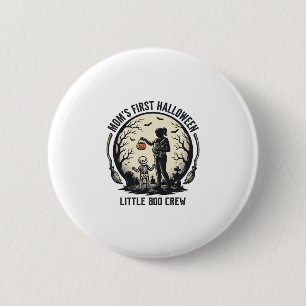 Eerste Halloween Moeder Vintage Griezeld Moon Shir Ronde Button 5,7 Cm