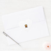 Eerste Halloween Moeder Vintage Pompoen Vleermuis Hart Sticker (Envelop)