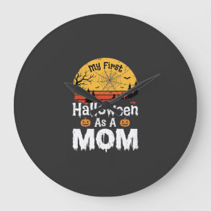 Eerste Halloween Moeder Vintage Zonsondergang Desi Grote Klok