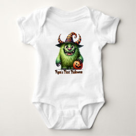 Eerste Halloween Monster Voeg Baby's Naam toe Romper