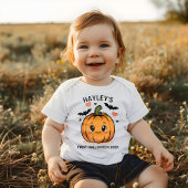 Eerste Halloween Pompoen voor Baby Romper