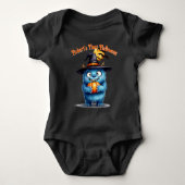Eerste Halloween Schattig Monster Aanpasbare Naam Romper (Voorkant)