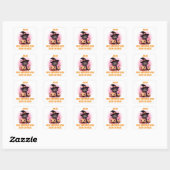 Eerste Halloween Schattigee kitten Vierkante Sticker (Vel)