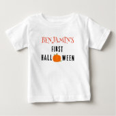 Eerste Halloween T-shirt, personaliseer aangepaste (Voorkant)